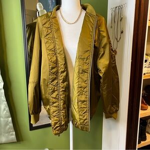 ***OVERSIZED*** Zip Up Bomber Jacket size Large
